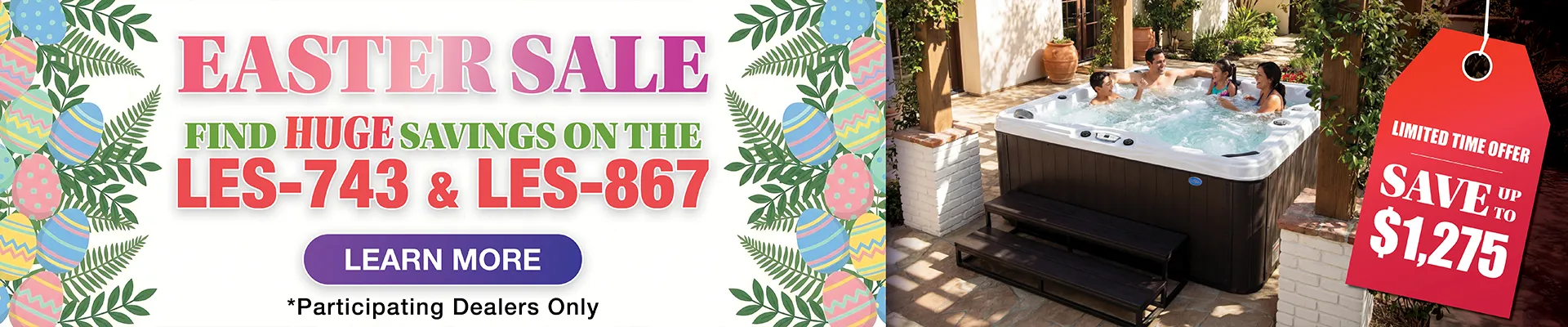 Calspas hot tub being used in a family setting - Galveston